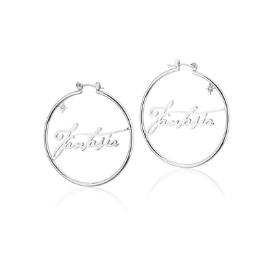 Disney Couture Kingdom Fantasia Collection Hoop Earrings.