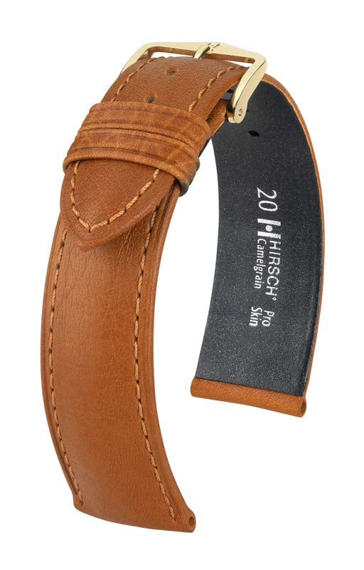 Ladies Honey Brown Leather Watchband - 12mm