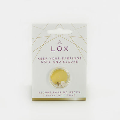 Lox Secure Earring Backs - Gold Tone 2 Pack