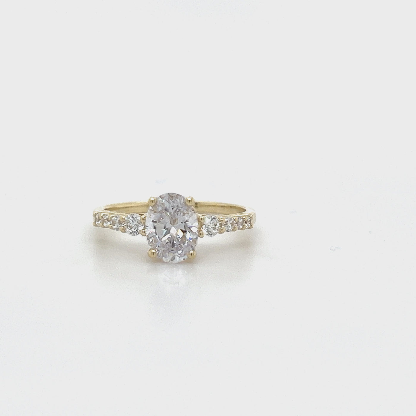 Oval Cubic Zirconia Dress Ring.