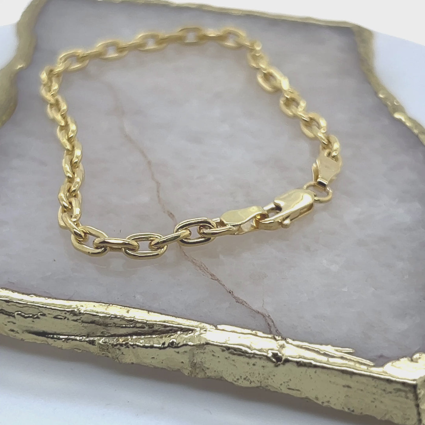 9ct Gold Anchor Link Bracelet.