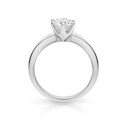 Ladies Platinum 1.09 Carat Diamond Solitaire Engagement Ring