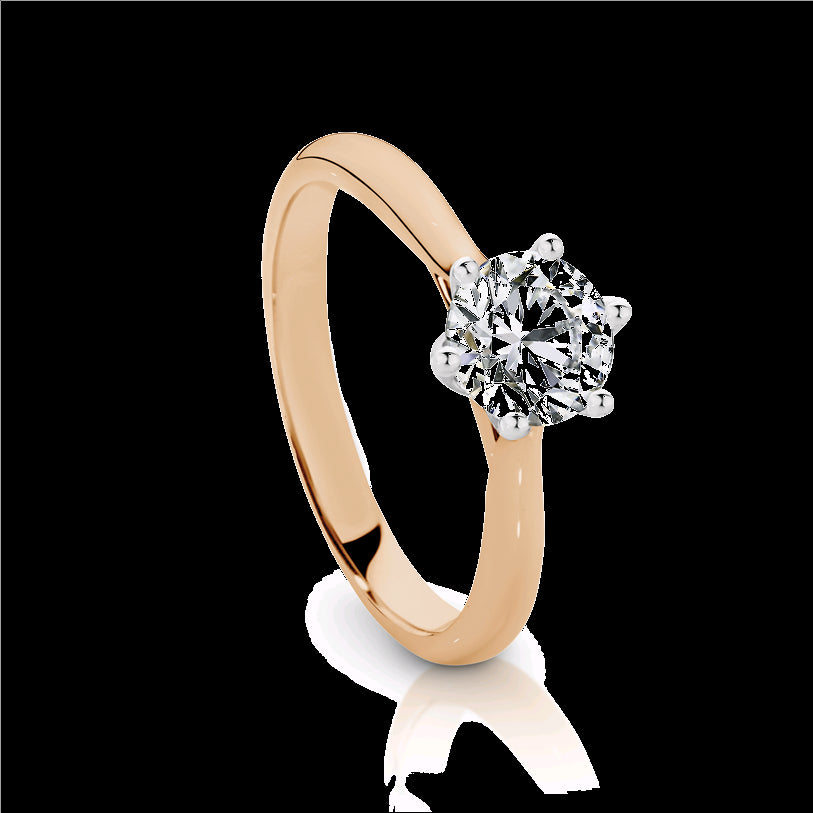 9ct Rose Gold 0.70 Carat Diamond Solitaire Ring