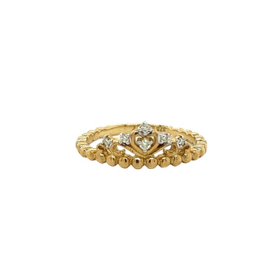 9ct Yellow Gold Diamond Tiara Dress Ring