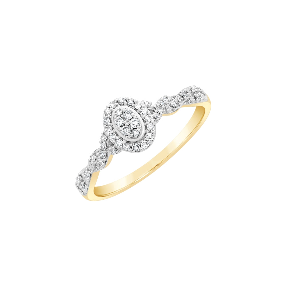 Oval Diamond cluster Dress Ring.