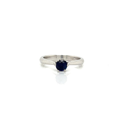 Australian blue Sapphire Solitaire Ring.