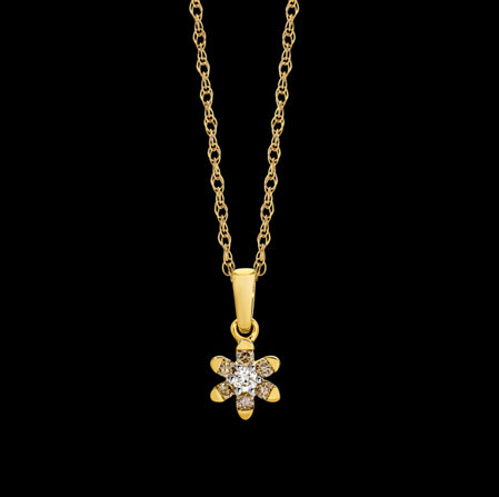 Dreamtime Diamonds 'Daisy' Dainty Flower Necklace.