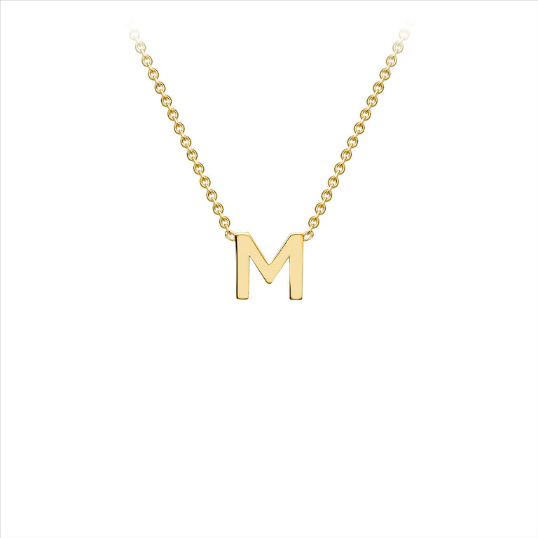 9ct Yellow Gold Delicate Initial M Necklace