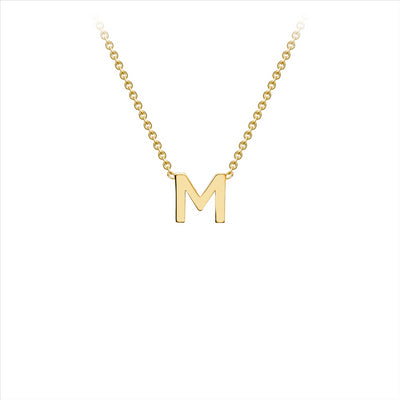 9ct Yellow Gold Delicate Initial M Necklace