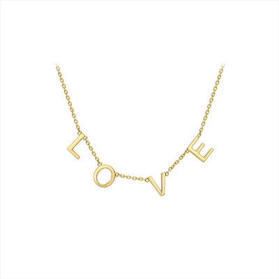 9ct Yellow Gold LOVE Necklace