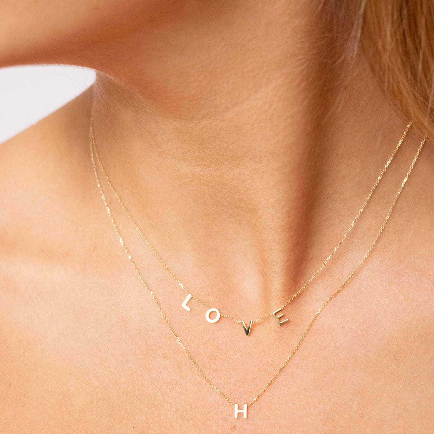 9ct Yellow Gold LOVE Necklace