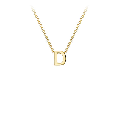 9ct Yellow Gold Dainty Initial D Necklace