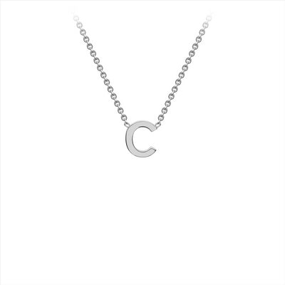 9ct White Gold Dainty Initial C Necklace
