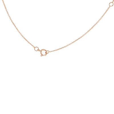 9ct Rose Gold Petite Initial S Necklace.