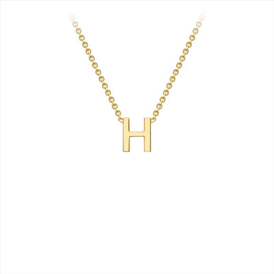 9ct Yellow Gold Dainty Initial H Necklace