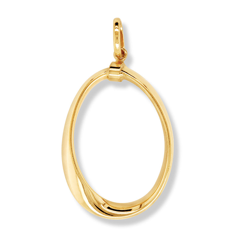 9ct Yellow Gold Oval Twist Pendant