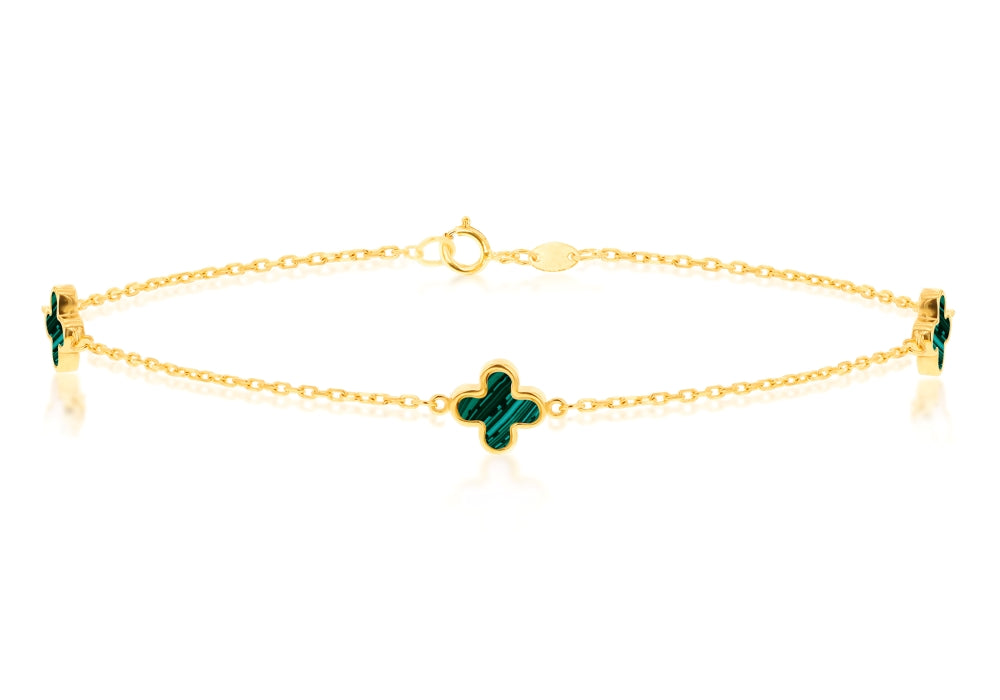 Buy Circle Gleam Cute Green Gold Bracelet- Joyalukkas