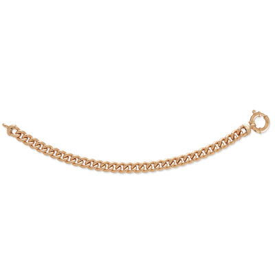 9ct Rose Gold Silver Filled Curb Bracelet 20cm