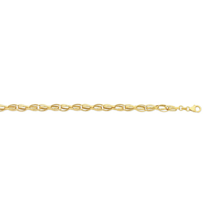9ct Gold Silver Filled Double Link Bracelet