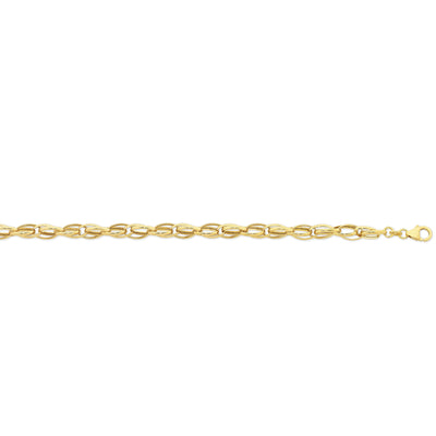 9ct Gold Silver Filled Double Link Bracelet