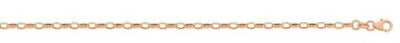9ct Rose Gold Silver Filled Oval Belcher Bracelet