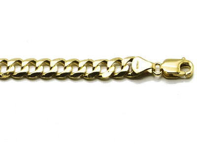 9ct Yellow Gold Diamond Cut Curb Bracelet