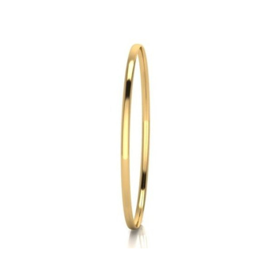 9ct Yellow gold Comfort Fit Bangle - 60mm.