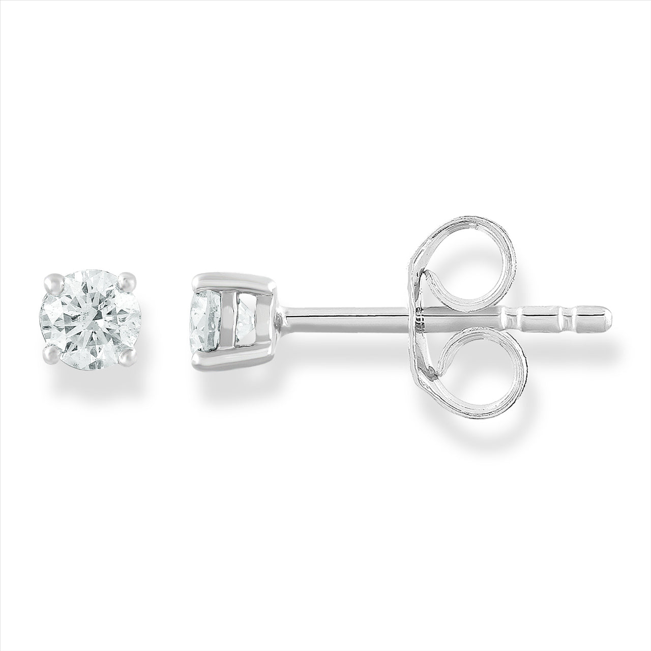 9ct White Gold Diamond Studs - 0.25 carats.