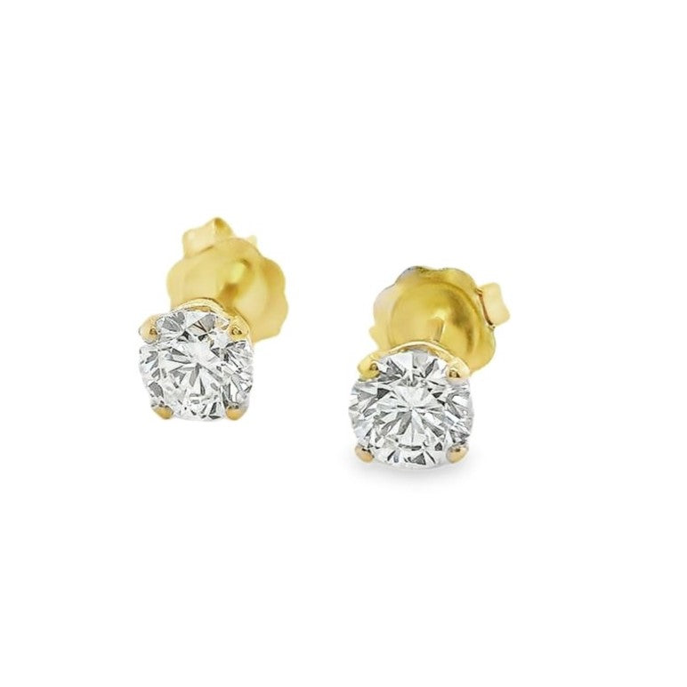 9ct Gold 0.50 Carat Lab Grown Diamond Stud Earrings.