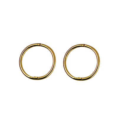 9ct Gold small Plain Sleepers