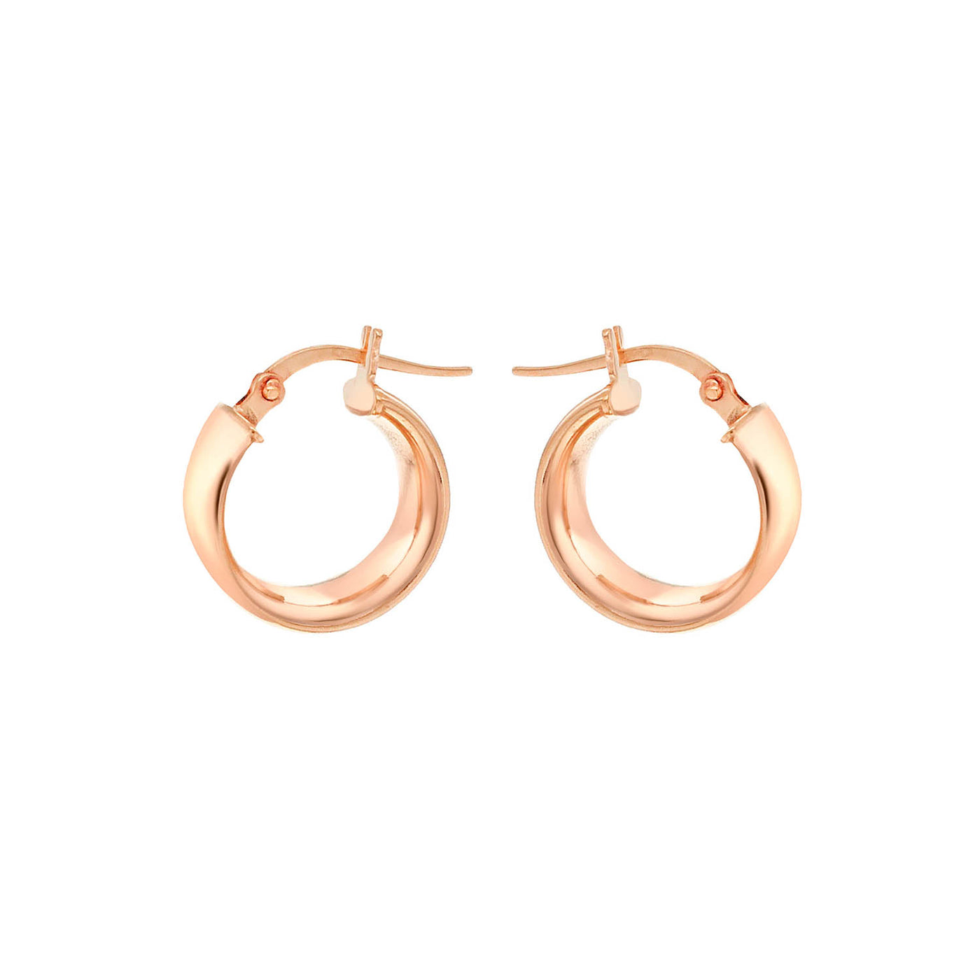 9ct Rose Gold Hoop Earrings.