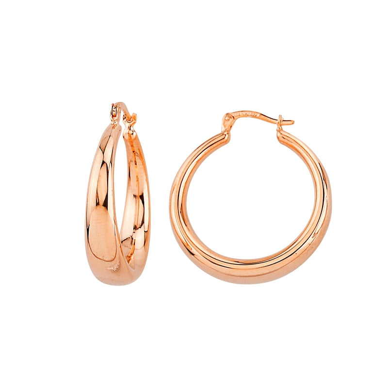 9ct Yellow Gold Tapered Hoop Earrings – Timeless Elegance with a Modern Twist