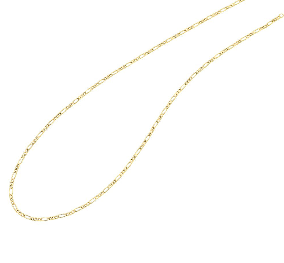 9ct Yellow Gold Silver Filled Figaro 50cm Necklace.