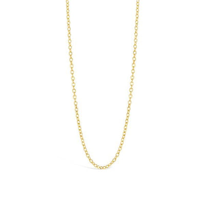 9ct Yellow Gold Hammered Cable Necklace 45cm.