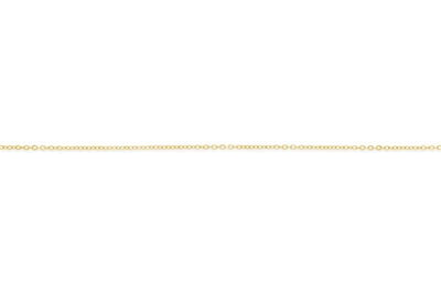 9ct Yellow Gold Hammered Cable Necklace 45cm.