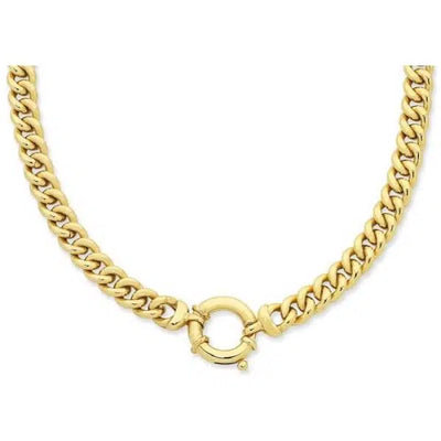 9ct Yellow Gold Silver Filled Curb Chain 45cm