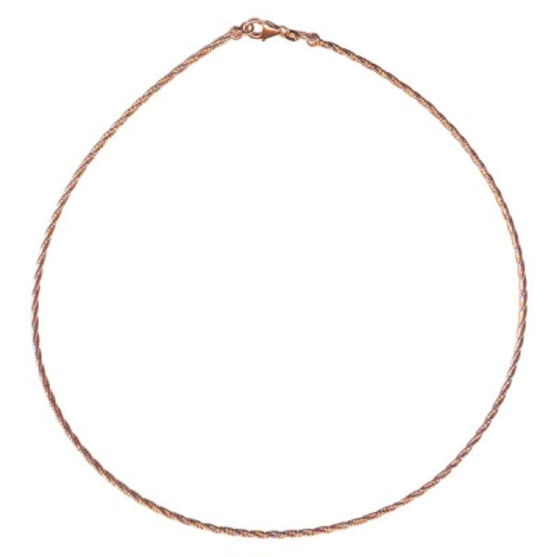 Italian 9ct Rose Gold Soft Twist Omega Chain - 42cm. – Pontifex Jewellers