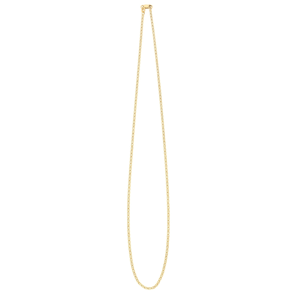 9ct Yellow Gold Silver Filled Anchor Link Necklet Chain - 45cm.