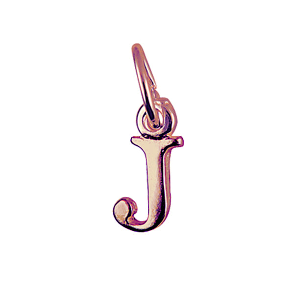 9ct Rose Gold Initital J Pendant.