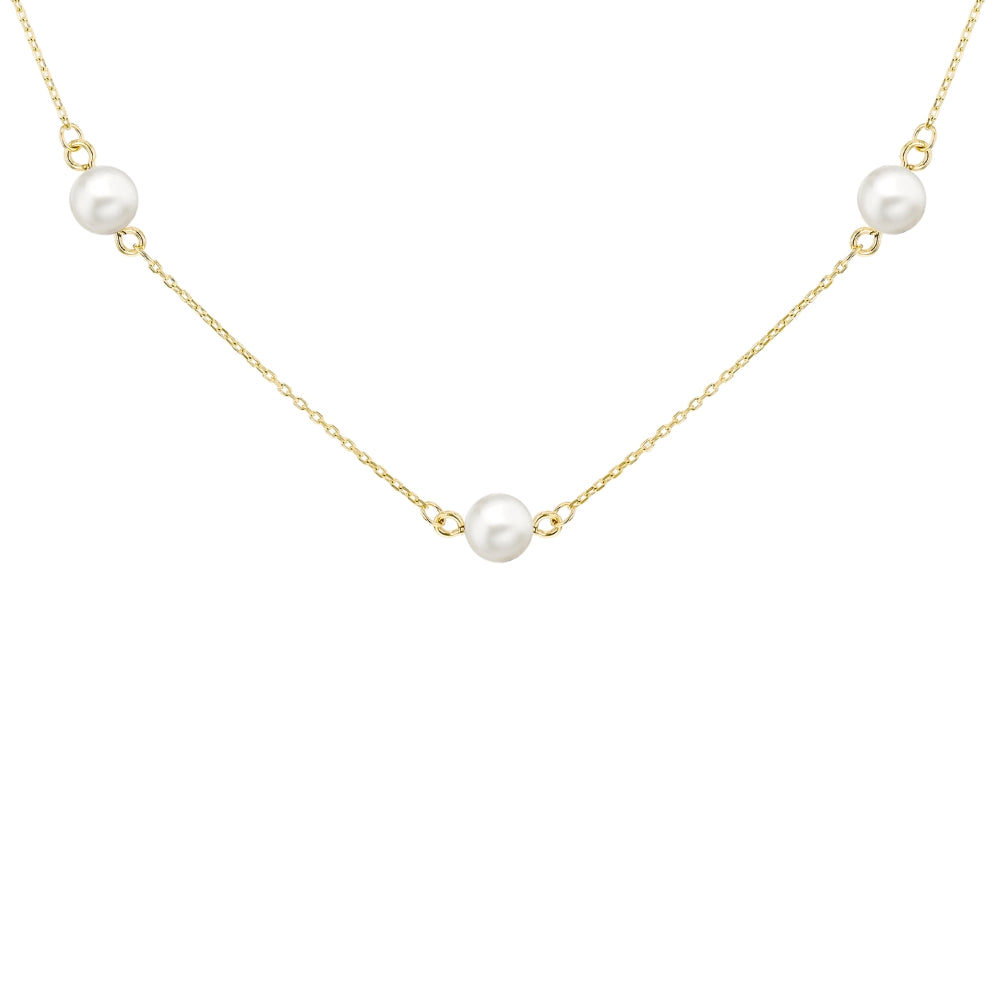 9ct Gold Scattered Freshwater Pearl Necklace.