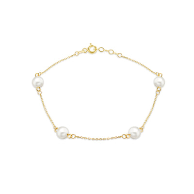 9ct yellow gold scattered Pearl Bracelet