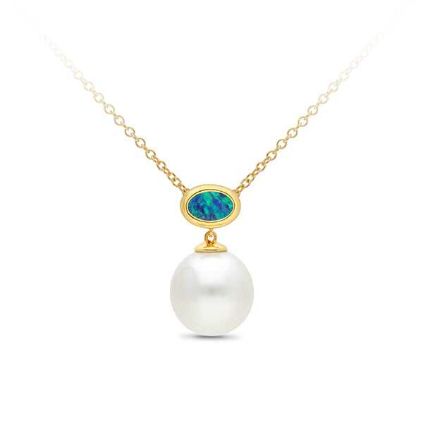 South Sea Pearl & Opal Necklace.