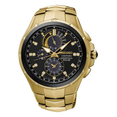 Mens Seiko Coutura Perpetual Solar Chronograph Watch.