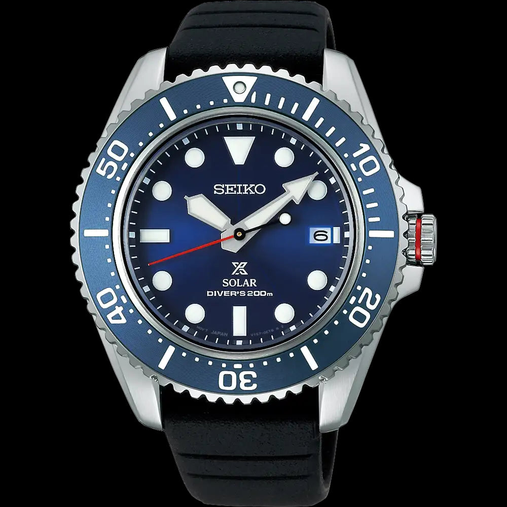 Mens Seiko Prospex Solar Divers Watch Navy Dial.