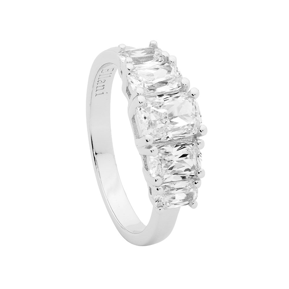 Radiant cut cubic on sale zirconia ring