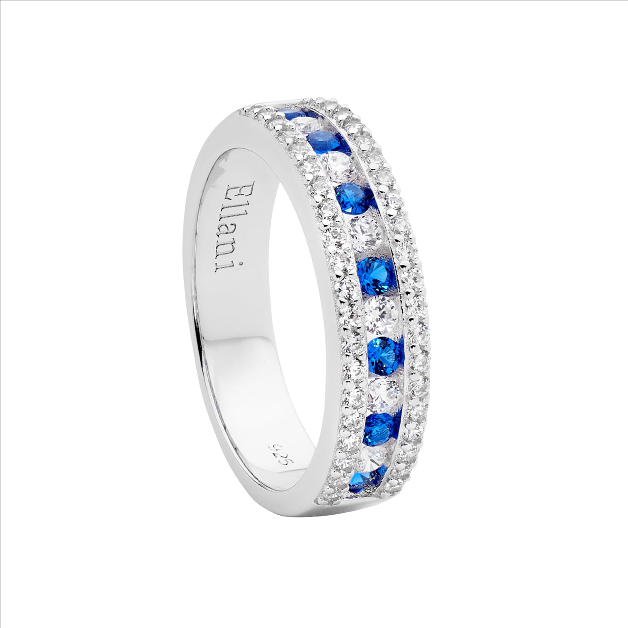 Blue & White Cubic Zirconia Dress Ring