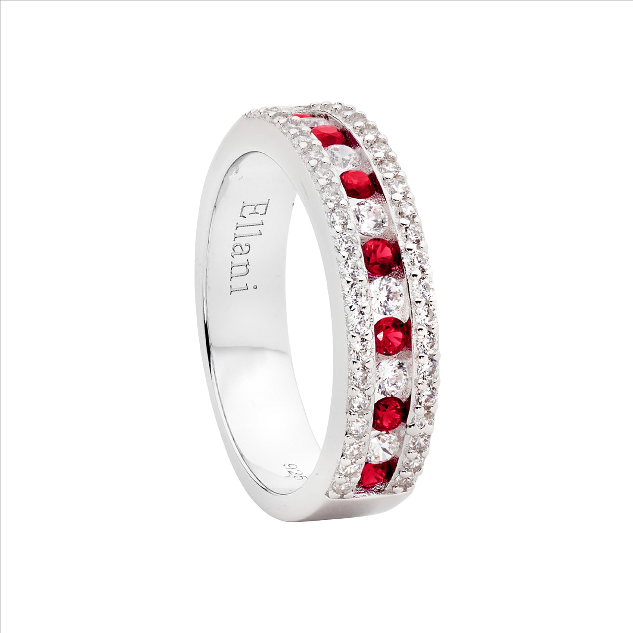 Red & White Cubic Zirconia Dress Ring