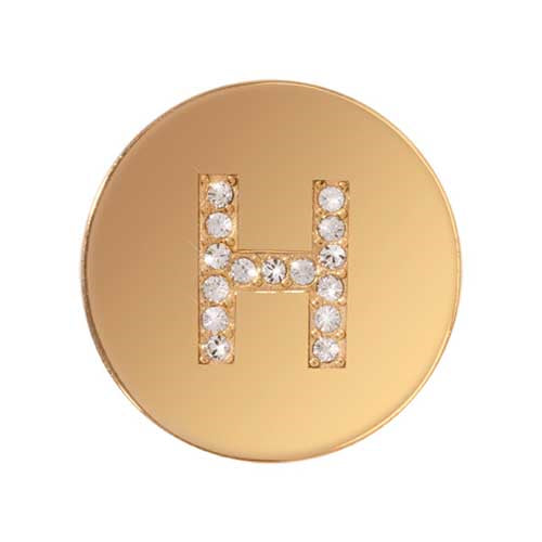 Nikki Lissoni Gold Plate H Coin 23mm