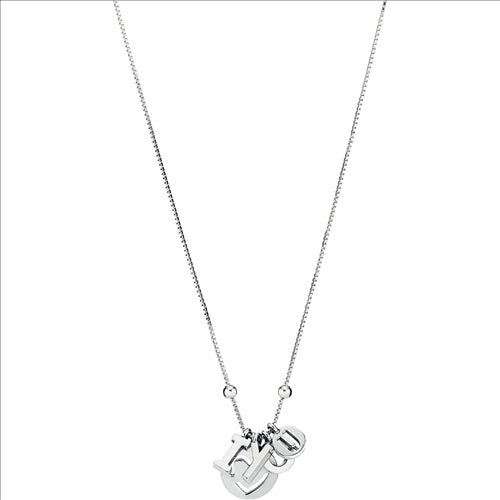 Silver I Love You Necklace.