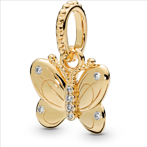 Gold Plated Butterfly Pendant.